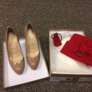 Christian Louboutin Nude Patent Pump size 37.5